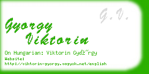 gyorgy viktorin business card